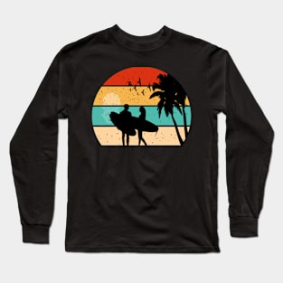 Retro Sun Beach Surfin! Long Sleeve T-Shirt